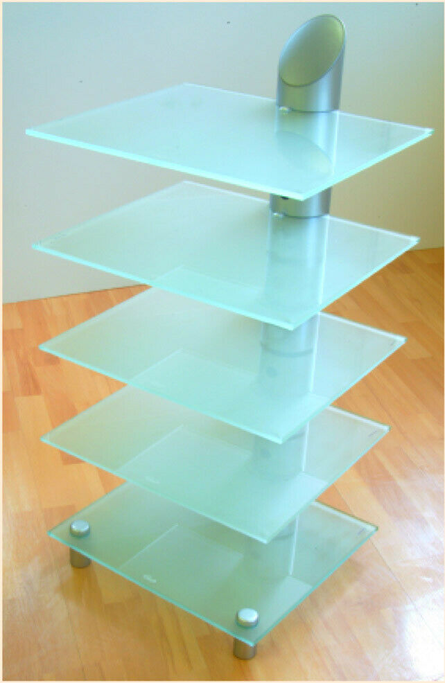 Gale Vetro 5 Frosted Glass Hi-Fi Rack 