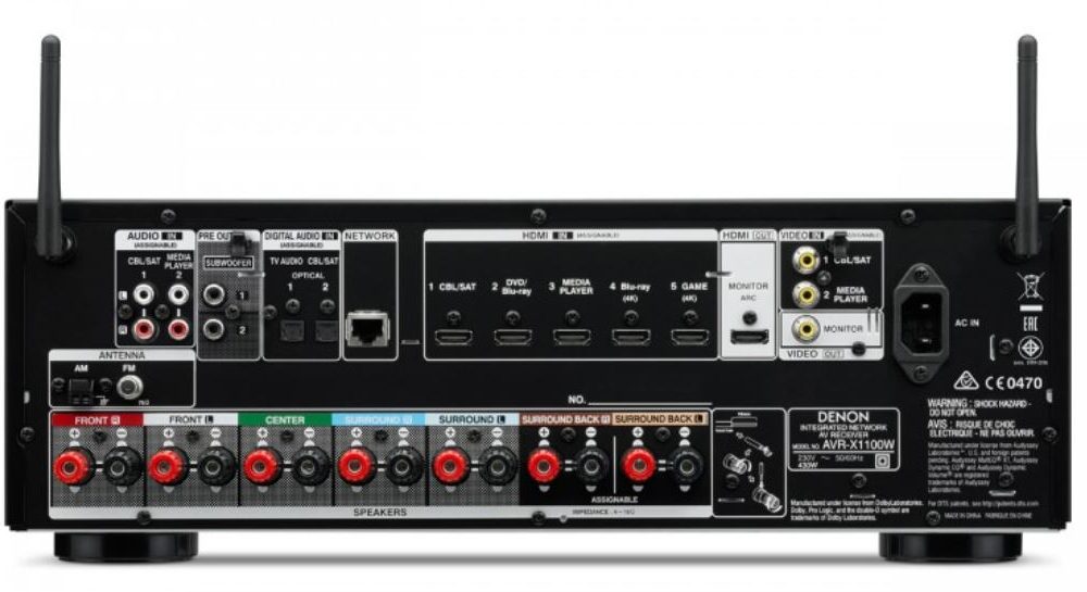 Denon AVRX540BT Home Theatre Receiver in Black