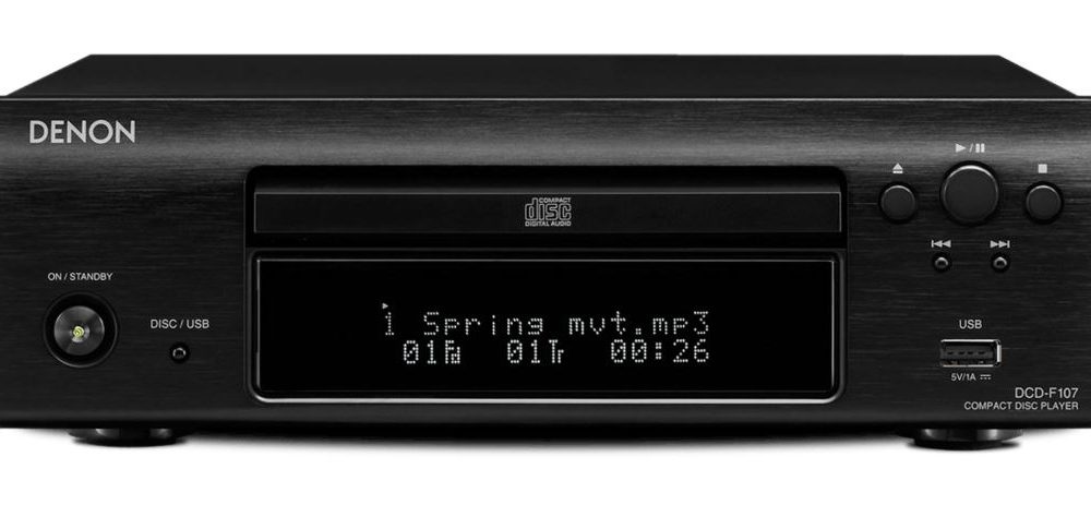 Denon DCDF107 CD Player in Black