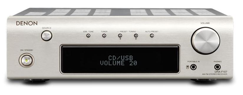 Denon DRA-F107 - Compact 2.1 Channel 60W Stereo Receiver