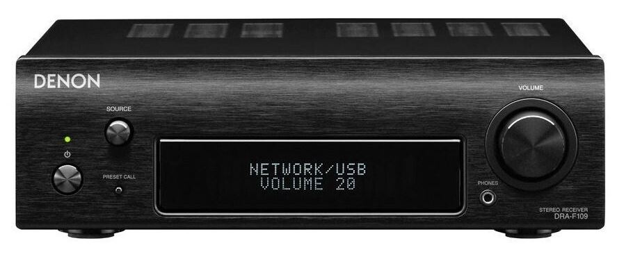 Denon DRA-F109 Compact Stereo Receiver in Black